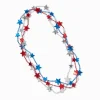 Stars & Stripes Red, White, & Blue Star Beaded Necklaces - 3 Pack