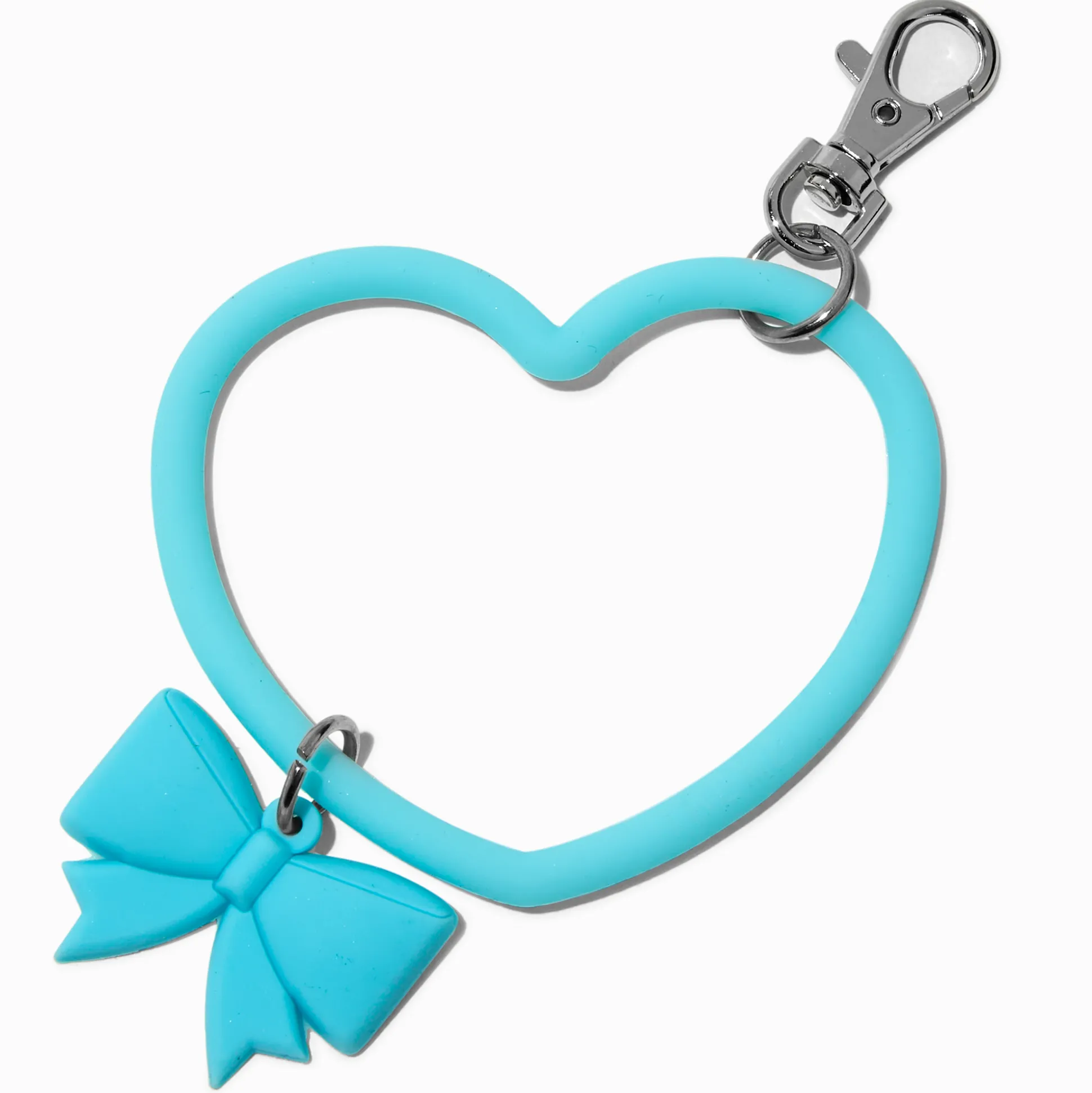 T H E M E x Claire's Blue Heart & Bow Keychain Clip