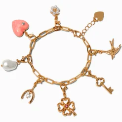 T H E M E x Claire's Gold-tone Lucky Charm Bracelet