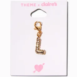 T H E M E x Claire's Gold-tone L Initial Charm