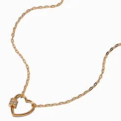 T H E M E x Claire's Gold-tone Heart Carabiner Necklace