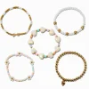 T H E M E x Claire's Gold-tone Heart Stretch Bracelets- 5 Pack