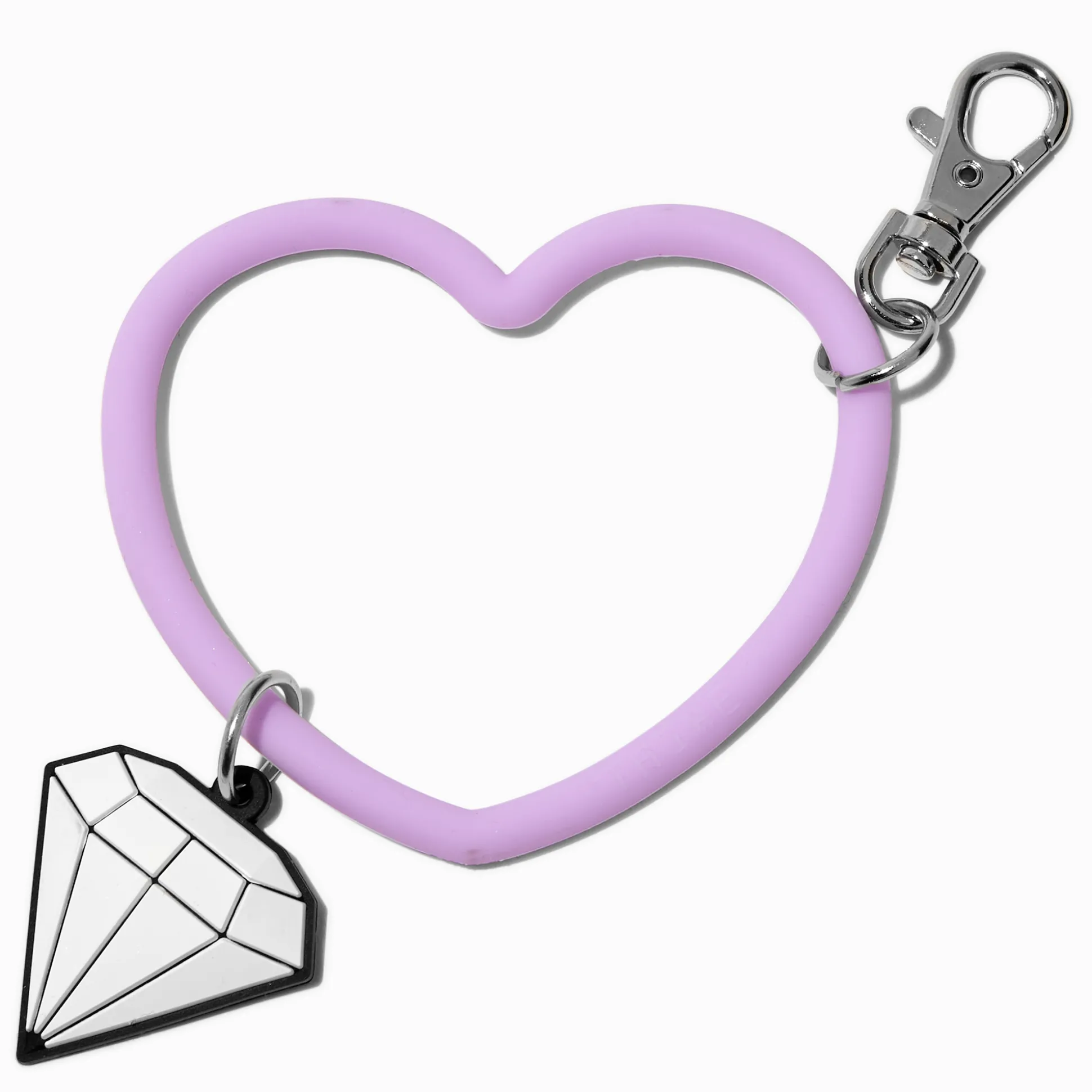 T H E M E x Claire's Purple Heart & Diamond Keychain Clip