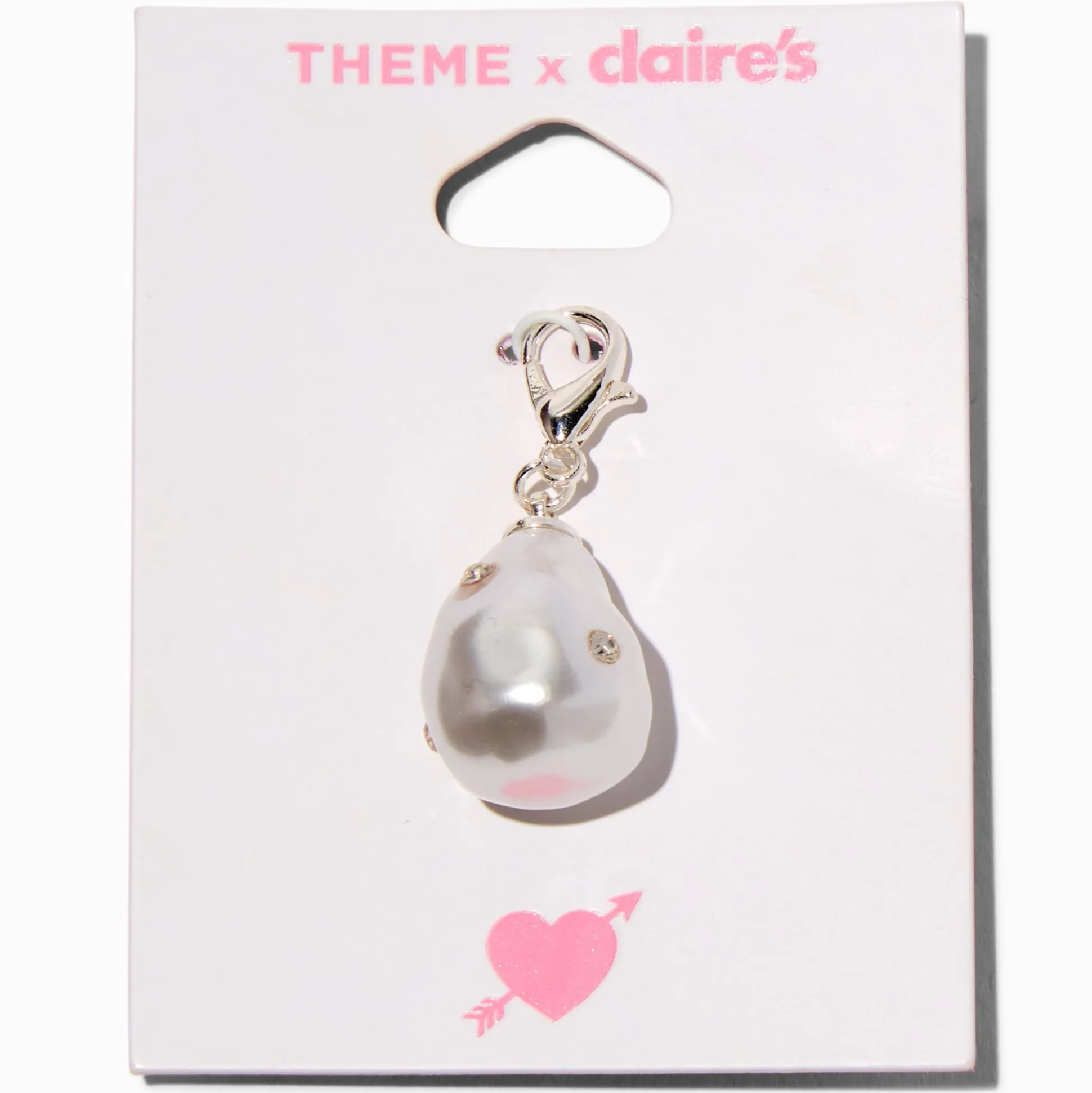 T H E M E x Claire's Silver-tone Crystal Pearl Charm