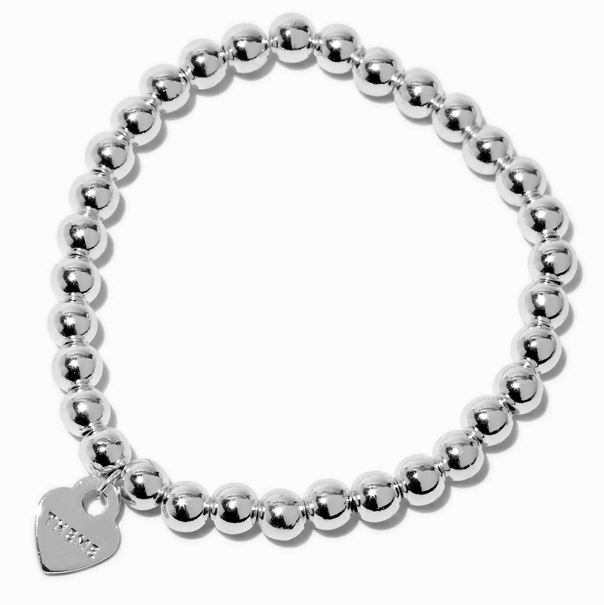 T H E M E x Claire's Silver-tone Shot Bead Stretch Bracelet