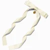 T H E M E x Claire's White Long Tail Gold-tone Heart Charm Hair Bow Clip
