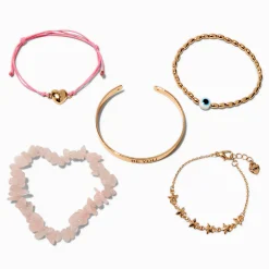 T H E M E x Claire's ''Be You'' Evil Eye Beaded Bracelet Set - 5 Pack