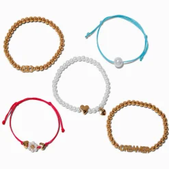 T H E M E x Claire's ''Big Dreamer'' Beaded Bracelet Set - 5 Pack