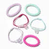 Teddy Bear Charm Mixed Hair Ties - 6 Pack