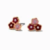 Triple Flower Stud Earrings