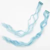 Two Tone Blue Curly Faux Hair Clip In Extensions - 2 Pack