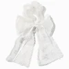 White Lace Hair Bow Scrunchie