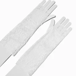 White Lace Long Gloves