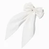 White Long Tail Hair Bow Clip