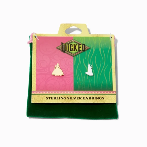 Wicked™ Claire's Exclusive Sterling Silver Glinda & Elphaba Stud Earrings